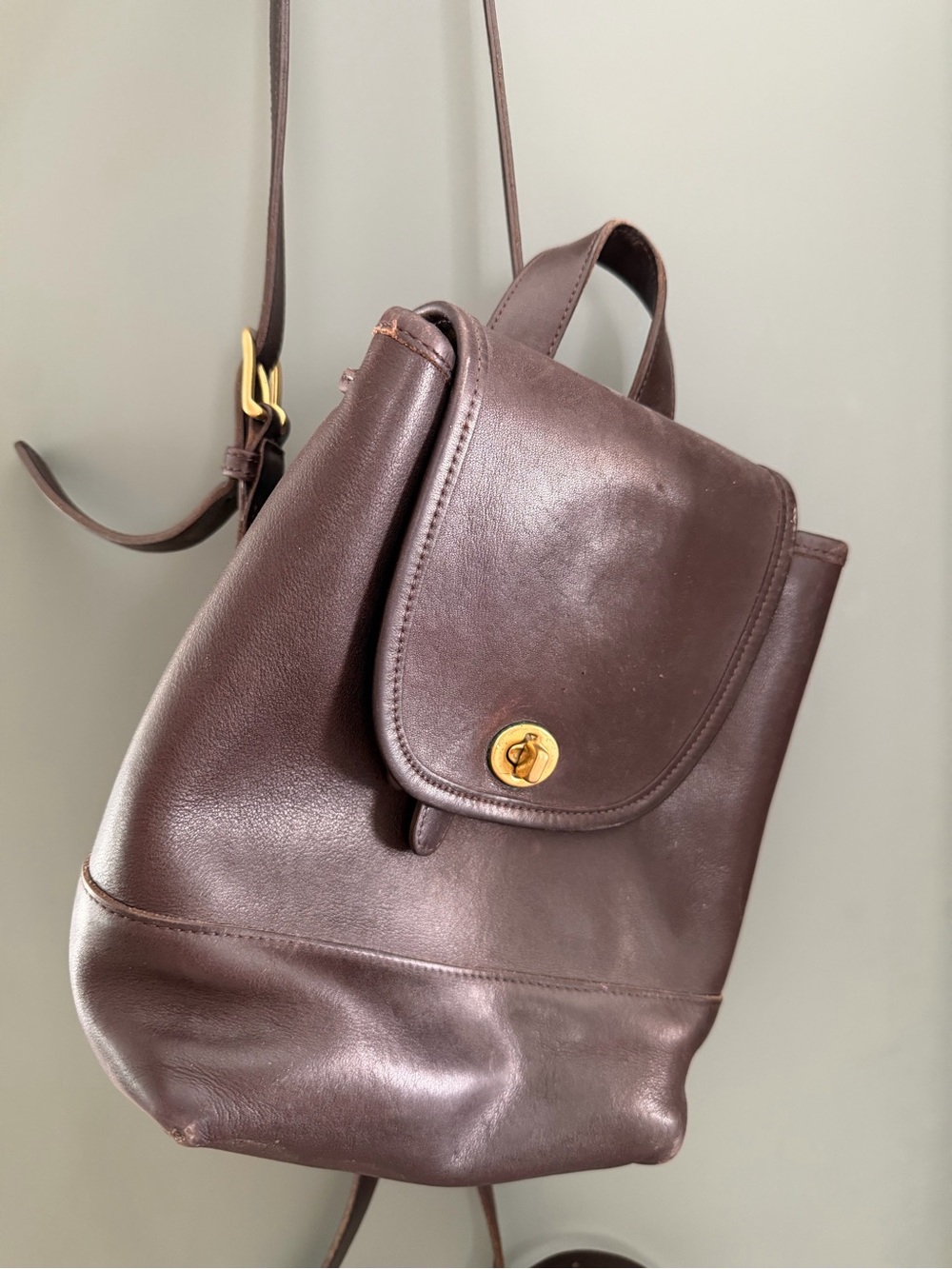 Coach Vintage Leather Backpack Brown